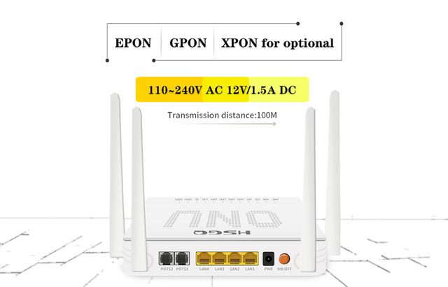 4GE+2POTS+1USB+2,4G+5,8G(1200M)Wi-Fi XPON ONU