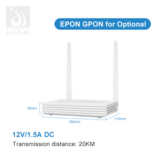 Однодиапазонное волокно WiFi 4 XPON ONU для маршрутизатора