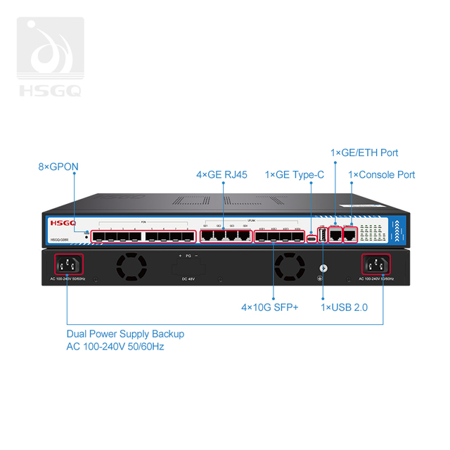 8*Port Pon Gpon Integrated FTTH Access