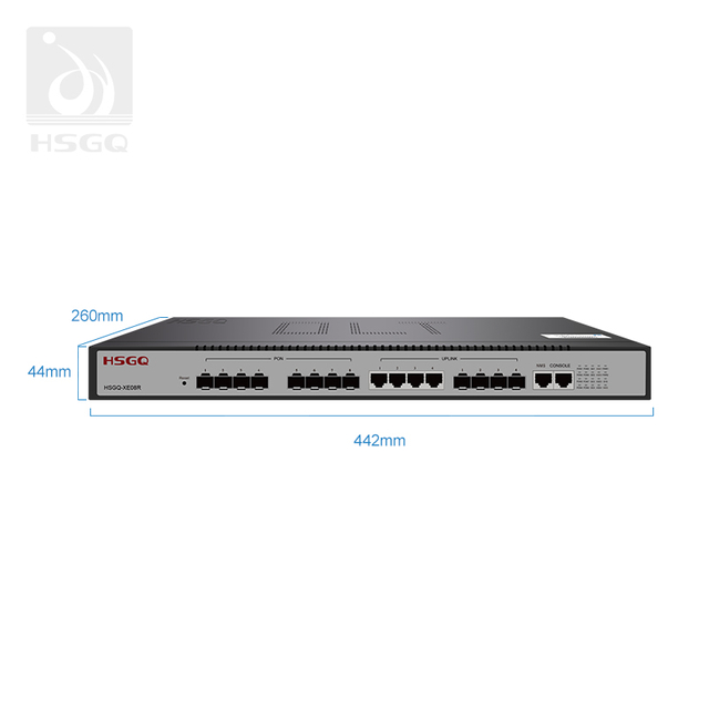 8-портовый Ftth-доступ Epon OLT Black