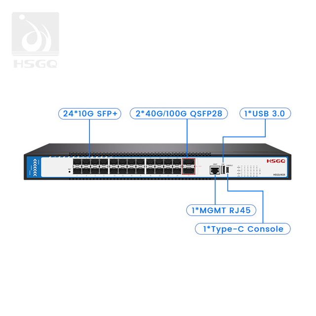 Коммутатор центра обработки данных SFP 10G*24 порта 